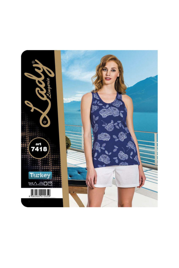 lady i̇ç giyim 7416 şortlu pijama takımı - art 7416, lady-7418, lady pijama takımı, Lady
