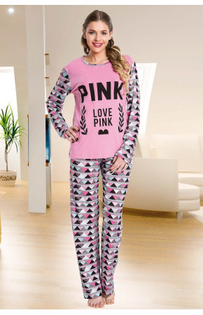 Lady 9231 Kadın Uzun Kollu Penye Pijama Takımı