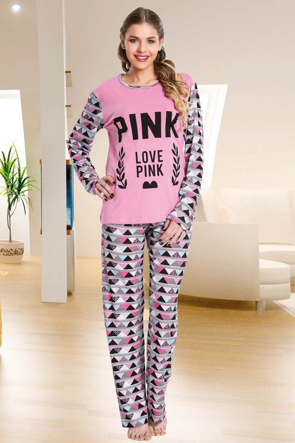 lady 9231 kadın uzun kollu penye pijama takımı, lady-9231, bayan pijama takımı, Lady