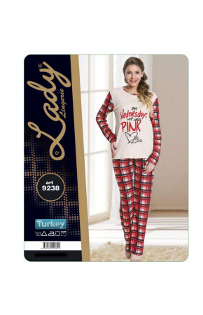 Lady 9238 Kadın Uzun Kollu Penye Pijama Takımı
