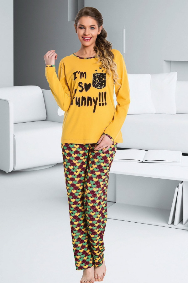 lady 9239 kadın uzun kollu penye pijama takımı, lady-9239, bayan pijama takımı, Lady