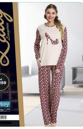 Lady 9259 Kadın Uzun Kollu Penye Pijama Takımı