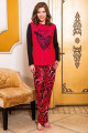lady 9275 kadın uzun kollu penye pijama takımı, lady-9275, bayan pijama takımı, Lady