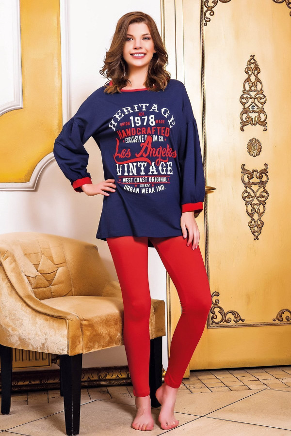 lady 9280 kadın uzun kollu penye pijama takımı, lady-9280, bayan pijama takımı, Lady