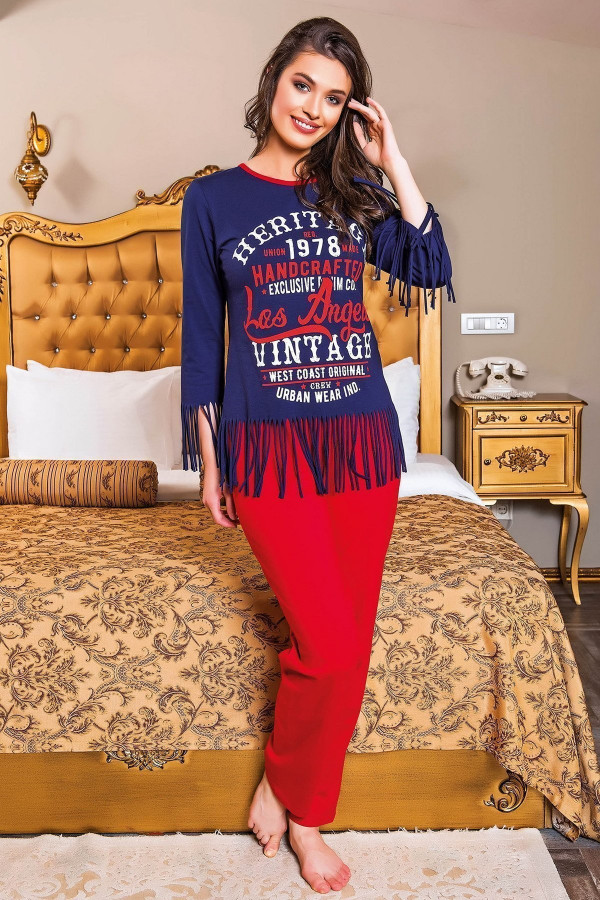 lady 9291 kadın uzun kollu penye pijama takımı, lady-9291, bayan pijama takımı, Lady