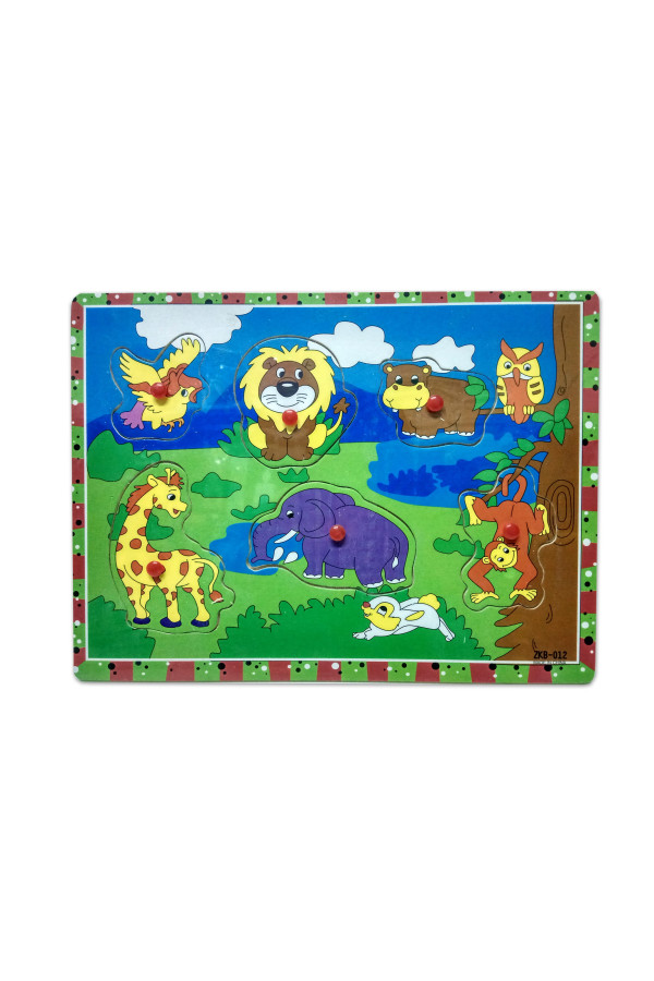 afrika hayvanları tutmalı bul tak yapboz 6 parça, yb-t-007-ulkm, yap boz puzzle çeşitleri, Quilling Seti