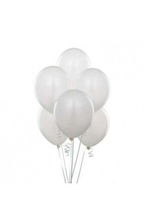 Klasik Beyaz Helyum Balon 100 lü
