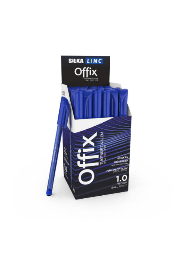 Silka Linc Offix Mavi Tükenmez Kalem 50'li Paket, 8681917504236 silka linc offix mavi tükenmez kalem 50'li paket, 8681917504236