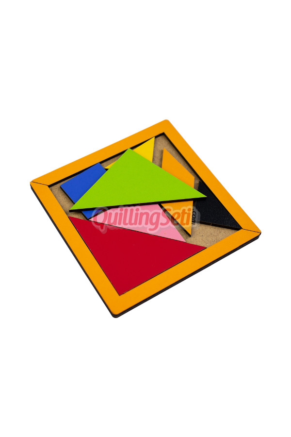 ahşap tangram 14x14 cm, 8682122090187, akıl ve zeka oyunları, Quilling Seti