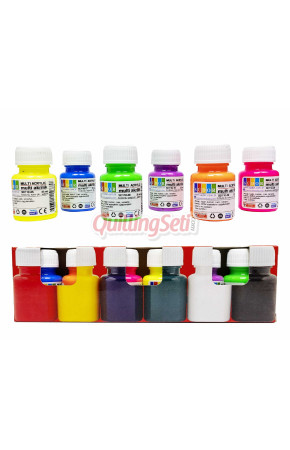 Südor Multi Akrilik Fosforlu Boya Seti 6 Renk 25Ml