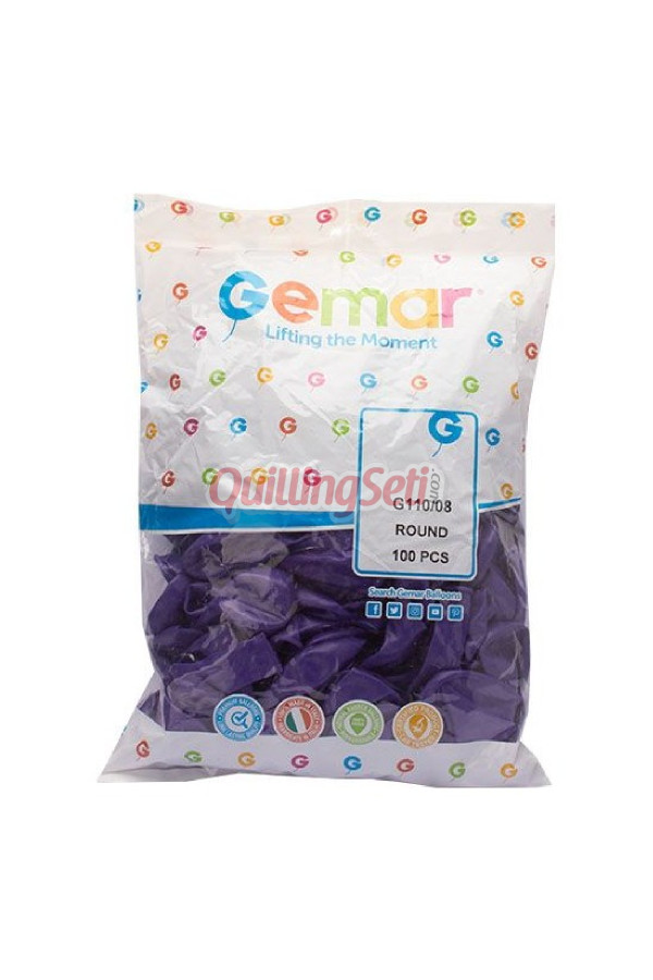 mor renk dış mekan balonu 100lü paket, 8509990028824, kutlama parti malzemeleri, Quilling Seti