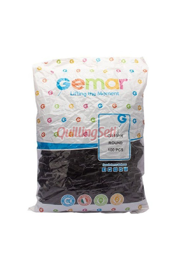 siyah renk dış mekan balonu 100lü paket, 8509990028862, kutlama parti malzemeleri, Quilling Seti