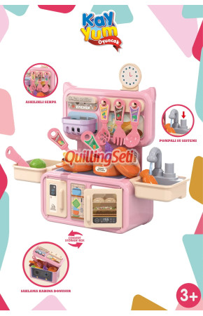 Mini Mutfak Seti, Musluklu Sulu Mini Mutfak Seti - Kayyum-2560