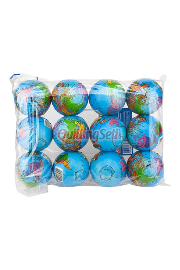 orta boy  dünya haritalı  stres topu 7,6 cm, 8509990028657, oyunlar ve oyuncaklar, Quilling Seti