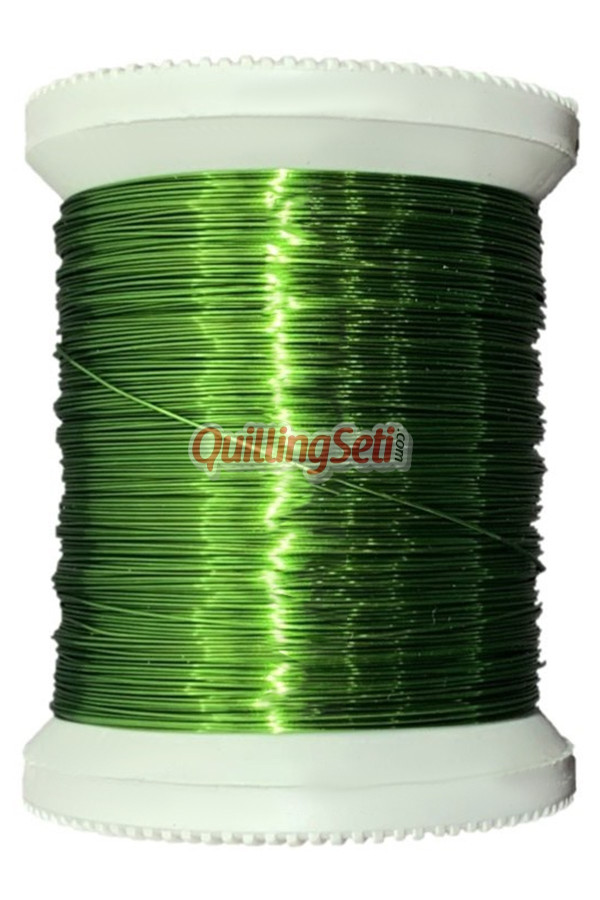 quillingseti açık yeşil renk filografi teli 100 gr, 150 mt - qs-113, qs-ft-1013, filografi malzemeleri