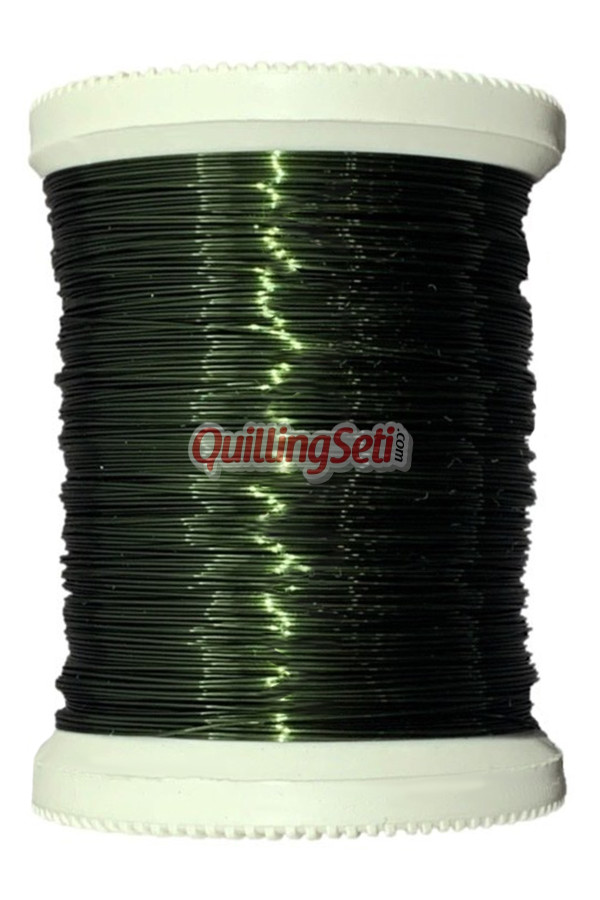 quillingseti haki yeşili renk filografi teli 100 gr, 150 mt - qs-117, qs-ft-1017, filografi malzemeleri, Quilling Seti