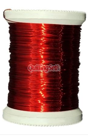 QuillingSeti Kırmızı Renk Filografi Teli 100 gr, 150 mt - QS-102