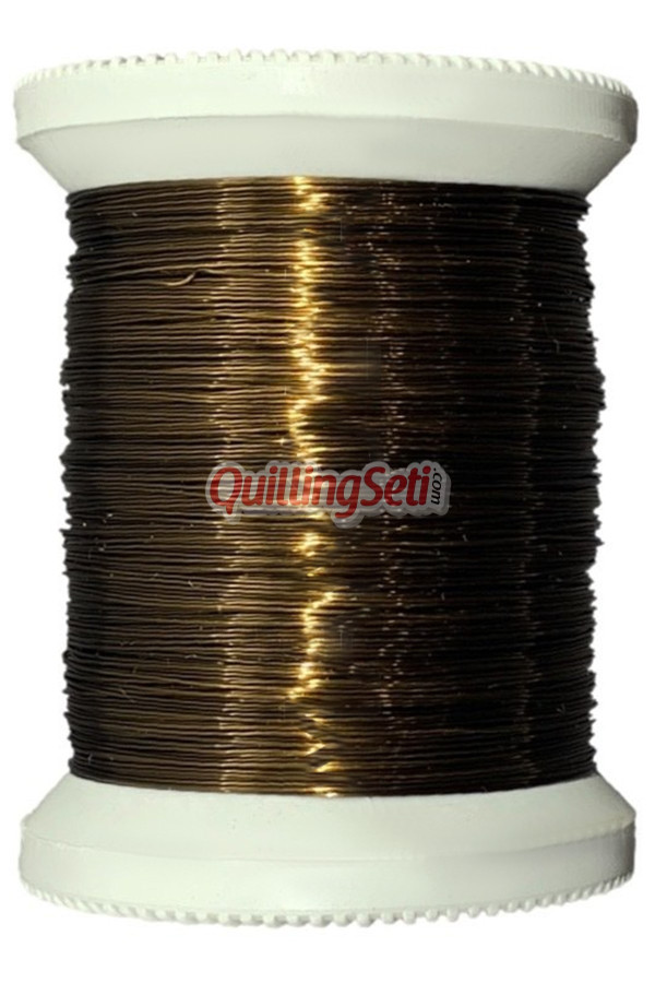 quillingseti koyu kahve renk filografi teli 100 gr, 150 mt - qs-112, qs-ft-1012, filografi malzemeleri, Quilling Seti