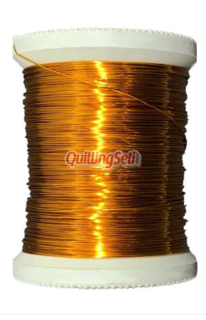 QuillingSeti Koyu Sarı Renk Filografi Teli 100 gr, 150 mt - QS-108