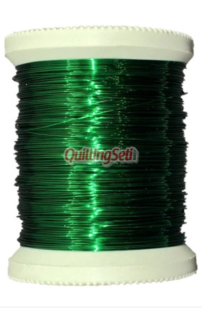 QuillingSeti Koyu Yeşil Renk Filografi Teli 100 gr, 150 mt - QS-107