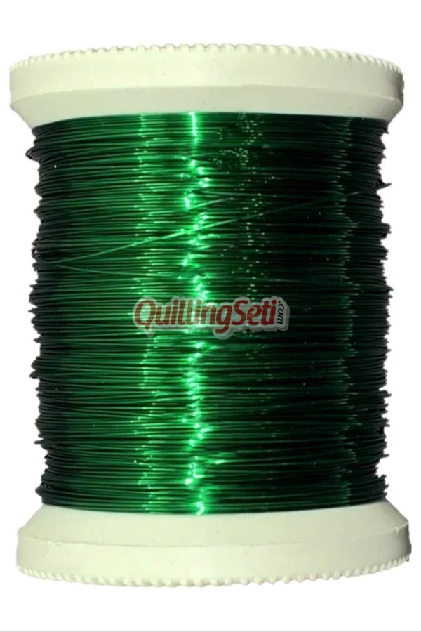 quillingseti koyu yeşil renk filografi teli 100 gr, 150 mt - qs-107, hft-1007, filografi malzemeleri