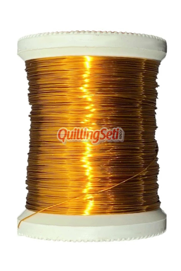 quillingseti sarı renk filografi teli 100 gr, 150 mt - qs-104, qs-ft-1004, filografi malzemeleri