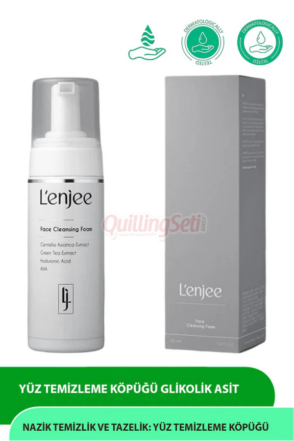 hyaluronik asitli ve glikolik asitli temizleyici köpük, derinlemesine arındırma ve yenileme, 8684707045179, kozmetik, lenjee
