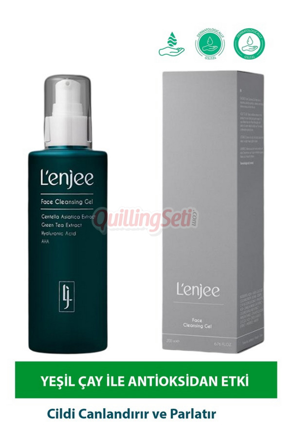 lenjee yeşil çay özlü yüz temizleme jeli | cilt dengeleyici ve arındırıcı - 200 ml, 8684707045131, kozmetik, lenjee