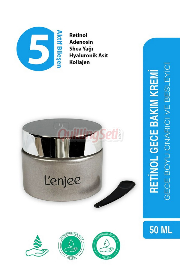 yaşlanma karşıtı gece kremi, nemlendirici, kırışıklık ve leke giderici - 50ml, 8684707045100, kozmetik, lenjee