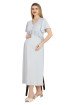 Mavi Renkli, Dantel Detaylı, Kısa Kol ve Derin Patlı, 33401 Lohusa Hamile Gecelik