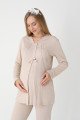 Bej Dantelli Viskon Lohusa Pijama Takımı - Erdeniz 3442 | QuillingSeti.com Erdeniz 3442 Jakarlı Sabahlıklı 3lü Lohusa Hamile Pijama Takımı | QuillingSeti.com