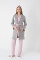 Erdeniz 3442 Jakarlı Sabahlıklı 3lü Lohusa Hamile Pijama Takımı | QuillingSeti.com