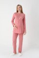 Erdeniz 3449  Sabahlıklı 3lü Lohusa Hamile Pijama Takımı | QuillingSeti.com