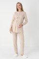 Erdeniz 3449  Sabahlıklı 3lü Lohusa Hamile Pijama Takımı | QuillingSeti.com