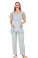 Bebe Mavi Renkli, Dantel Detaylı Kısa Kol, Derin Patlı, 33008 Sabahlıklı 3lü Lohusa Hamile Pijama Takımı, 8509990040352 bebe mavi renkli, dantel detaylı kısa kol, derin patlı, 33008 sabahlıklı 3lü lohusa hamile pijama takımı, 8509990040352, lohusa pijama takımları, Lady