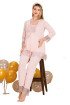 Bebe Pembe Renkli Dantel Detaylı, 33203,  2 Parça Lohusa Hamile Pijama Takımı