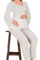 Ekru Renkli Dantel Detaylı, 33205, 2 Parça Lohusa Hamile Pijama Takımı, 8509990041489 ekru renkli dantel detaylı, 33205, 2 parça lohusa hamile pijama takımı, 8509990041489, lohusa pijama takımları, Lady