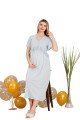 mavi renkli, dantel detaylı, kısa kol ve derin patlı,  33500 sabahlıklı 2li lohusa hamile gecelik takımı, 8509990040598, lohusa gecelik takım, Lady