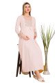 pembe renkli, dantel detaylı, uzun kol ve derin patlı,  33501 sabahlıklı 2li lohusa hamile gecelik takımı, 8509990040673, lohusa gecelik takım