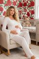 ekru renkli, dantel detaylı, 33205 uzun kol, 2 parça lohusa hamile pijama takımı, 8509990041489, lohusa pijama takımları