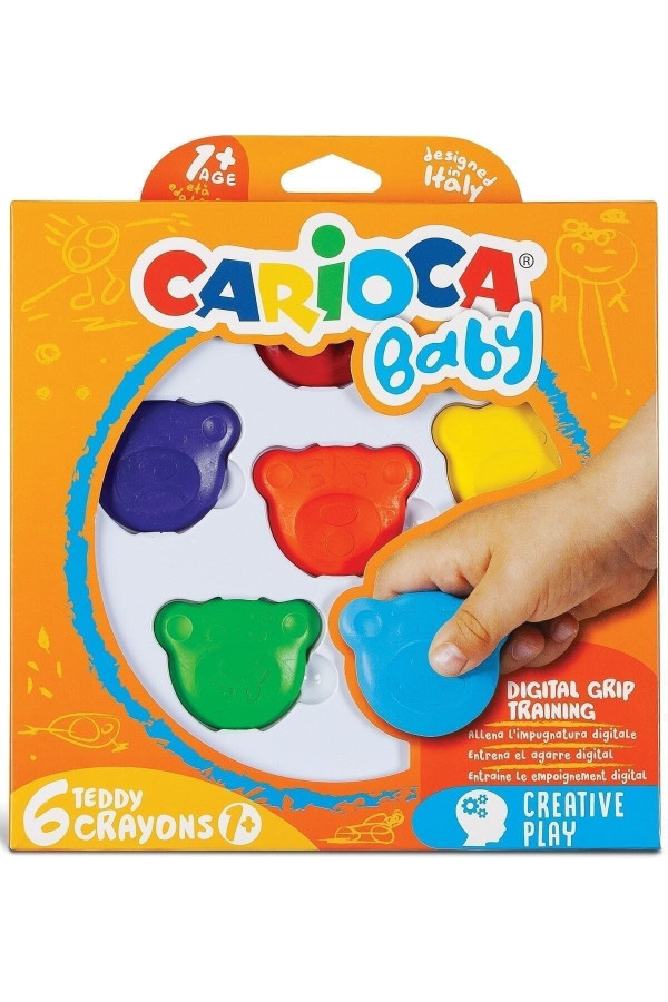 quilling seti teddy baby crayons boya 6lı +1 yaş, quilling-seti-carioca-42956, hobi boyaları, hayalcarioca42956