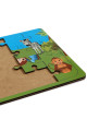 safari 24 parça ahşap puzzle yapboz - quilling seti ahşap çocuk puzzle, yb-0005, yap boz puzzle çeşitleri, Quilling Seti