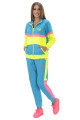kadın mavi - sarı renkli eşofman takımı tknr 16320, tknr-16320, teknur pijama takımı, Teknur