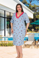 lady 8844 battal büyük beden tunik gecelik -  2xl - 3xl - 4xl bedenler - büyük beden tunik modelleri, lady-8844, lady pijama takımı