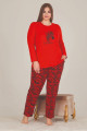 lady 11300 battal boy büyük beden uzun kol pijama takımı, lady11300, büyük beden (battal boy) pijama takımları, Lady
