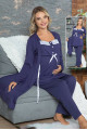 sabahlıklı lohusa pijama takımı - 42342 3lü sabahlıklı hamile pij, jenika-42342, jenika pijama takımı