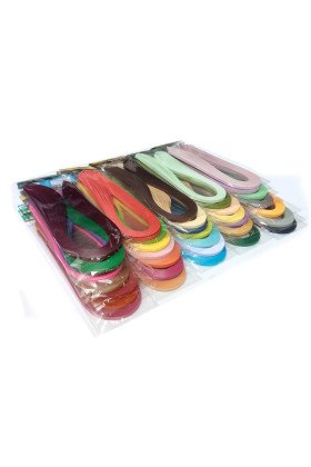 Quilling Seti 36 farklı 5mm Renkli Quilling Kağıt Seti (50 adetli)
