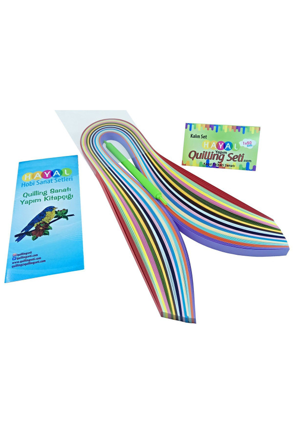 quilling öğrenci seti - kalın set, ms-2017, quilling mini set, Quilling Seti