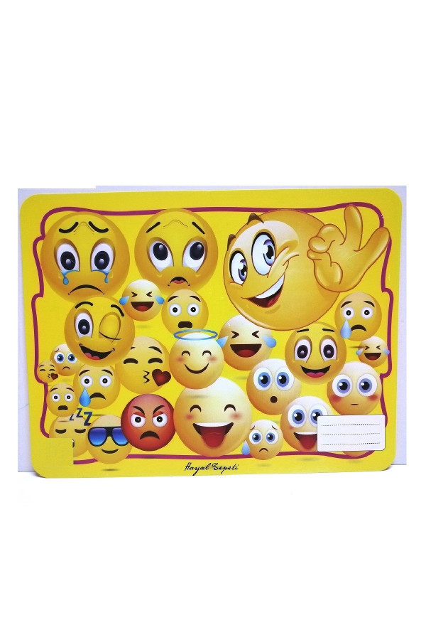 karne kabı karne kılıfı neşeli emojiler, qs-ckkk-0022, karne kabı ve kılıfı