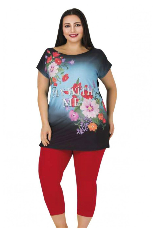 lady lingerie büyük beden capri art-262, lady262, lady pijama takımı, Lady